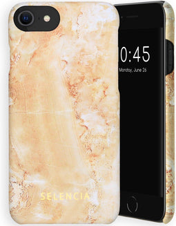 Selencia Hoesje Geschikt voor iPhone SE (2022) / SE (2020) / 8 / 7 / 6s / 6 Hoesje - Selencia Maya Fashion Backcover - geel