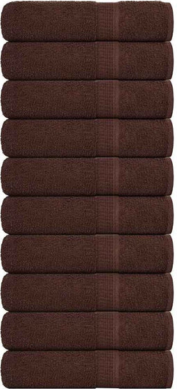 vidaXL - Douchehanddoeken - 10 - st - 70x140 - cm - 360 - g/m² - 100% - katoen - bruin