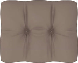 vidaXL - Palletkussen - 50x40x12 - cm - stof - taupe