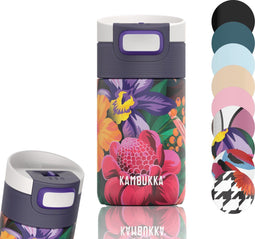 Kambukka Etna Thermosbeker 300 ml - Koffiebeker To Go - makkelijk reinigen - lekvrije Koffiebeker - Theebeker - Travel Mug - Bloemen - Flower power