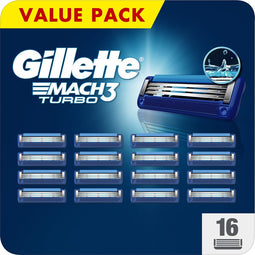 Gillette Mach3 Turbo - Scheermesjes Voor Mannen - 16 Navulmesjes