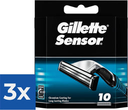 Gillette Sensor Scheermesjes Voor Mannen - 10 Navulmesjes - Voordeelverpakking 3 stuks