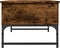 vidaXL - Salontafel - 70x50x40 - cm - bewerkt - hout - en - metaal - gerookt - eiken