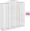 vidaXL - Schanskorven - 6 - st - gewelfd - 200x50x200/220 - cm - ijzer