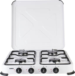Gimeg Kooktoestel 4-pits wit beveiligd - gasbrander 4 pits - wit
