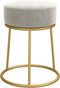 vidaXL - Hocker - rond - fluweel - lichtgrijs