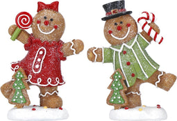 Gingerbread boy & girl 2 ass poly
