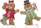 Gingerbread boy & girl 2 ass poly