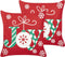 GINGERBREAD - Sierkussen set van 2 - Rood - 45 x 45 cm - Katoen