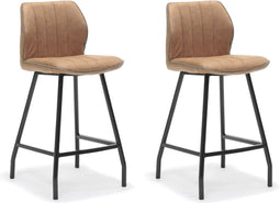 Gino - Barkruk - 43 x 50 x 96 cm - Soft - Cognac