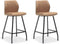 Gino - Barkruk - 43 x 50 x 96 cm - Soft - Cognac
