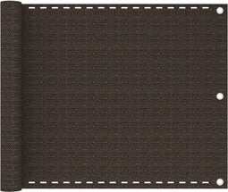 vidaXL - Balkonscherm - 75x400 - cm - HDPE - bruin