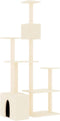 vidaXL - Kattenmeubel - met - sisal - krabpalen - 180 - cm - crèmekleurig