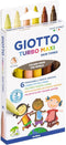 Giotto Turbo Maxi Skin Tones viltstiften, etui van 6 stuks