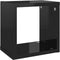 vidaXL - Wandschappen - kubus - 4 - st - 22x15x22 - cm - hoogglans - zwart