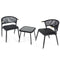 Coast 3-Delige Loungeset - Rotan - Sneldrogend Schuim - Gemêleerd Bruin
