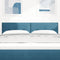 vidaXL - Hoofdbord - met - Knopen - Donkerblauw - 140 - cm - Fluweel