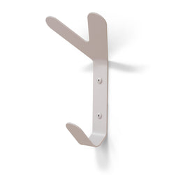 FRONDO Hook - Wandkapstok - Stalen wandhaak met 2 haken - Silky Taupe
