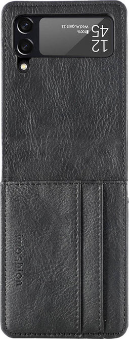imoshion Hoesje Geschikt voor Samsung Galaxy Z Flip 4 Hoesje Met Pasjeshouder - imoshion Luxe Bookcase flip versie - Zwart