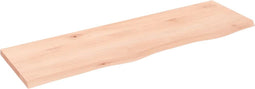 vidaXL - Wastafelblad - 100x30x2 - cm - onbehandeld - massief - hout