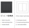 GIRA + Senic Friends of Hue Smart Switch - Draadloze Homekit Lichtschakelaar en Dimmer - 3x Lichtschakelaar Antraciet