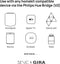 GIRA + Senic Friends of Hue Smart Switch - Draadloze Homekit Lichtschakelaar en Dimmer - 3x Lichtschakelaar Antraciet