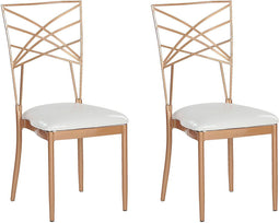 GIRARD - Eetkamerstoel - Roségoud - Metaal