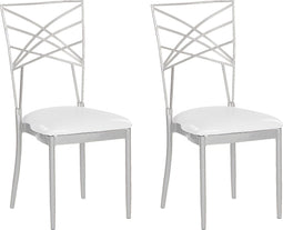 GIRARD - Eetkamerstoel - Zilver - Metaal