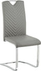 PICKNES - Eetkamerstoel set van 2 - Lichtgrijs - Kunstleer