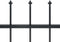 vidaXL - Tuinhek - met - speren - bovenkant - 11,9x1,2 - m - staal - zwart