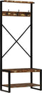 vidaXL - Kledingrek - 80x40x190 - cm - massief - gerecycled - hout - meerkleurig