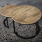 Gister&Vandaag Salontafel Leonardo | set van twee salontafels | rond | mangohout