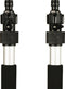 Protecton Wasborstel - Uitschuifbare steel 95-160cm - Afsluitbare watertoevoer - Geel Zilver Zwart
