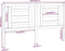 vidaXL - Hoofdbord - 156x4x100 - cm - massief - grenenhout - honingbruin