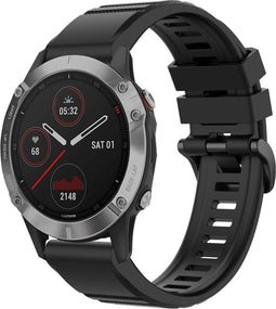 imoshion QuickFit® Siliconen sportbandje - Geschikt voor de Garmin Watch | 22 mm aansluiting - Zwart