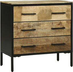 vidaXL - Dressoir - 70x35x70 - cm - Massief - Ruw - Mango - Hout