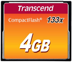 Transcend TS4GCF133 - CompactFlash 4GB - Ultra-snel 133X - (1 stuk)