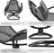 tectake® Ligstoel Toulon - Ergonomische Ligstoel met Schommelfunctie - Grijs