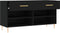vidaXL - Schoenenbank - 102x35x55 - cm - bewerkt - hout - zwart