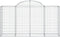 vidaXL - Schanskorven - 9 - st - gewelfd - 200x50x100/120 - cm - ijzer