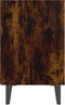 vidaXL - Nachtkastje - met - metalen - poten - 40x30x50 - cm - gerookt - eikenkleurig