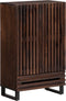 vidaXL - Hoge - kast - 60x34x100 - cm - massief - mangohout - bruin