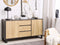 ELDA - Sideboard - Lichte houtkleur/Donkerbruin - MDF