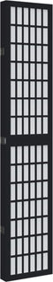 vidaXL - Kamerscherm - met - 5 - panelen - massief - paulowniahout - zwart