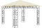 vidaXL - Prieel - met - klamboe - LED-lichtslinger - 4x3x2,73 - m - antracietkleurig