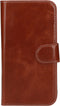 Mobiparts Excellent Wallet Case 2.0 - Flip cover - Echt leder - Bruin (iPhone 14 Pro)