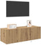 vidaXL - TV - Wandkast - met - LED - Verlichting - Artisan - Eiken - 100x35x31 - cm