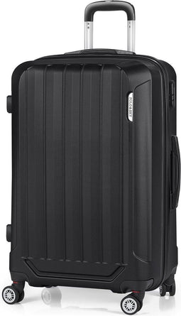 POLO&SKY Trolley Reiskoffer - Hardcase 67 cm - Schokbestendig - Zwart