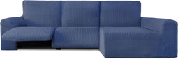 Hoes voor chaise longue met lange armleuning rechts Eysa JAZ Blauw 180 x 120 x 360 cm