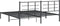 vidaXL - Bedframe - met - hoofdbord - metaal - zwart - 200x200 - cm